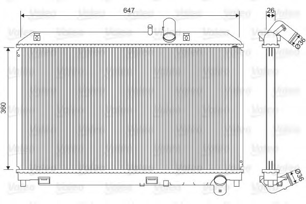 VALEO 701561 Radiator, engine cooling